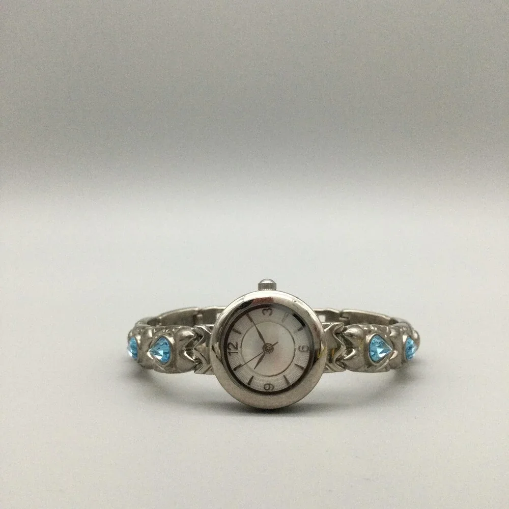 Christian Benet Womens Watch 21mm Silver Tone Blue Crystals FMDCB618 7.5